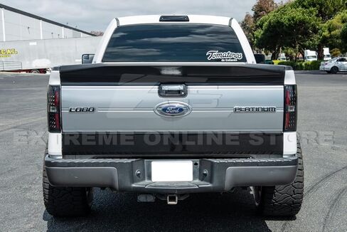 استبدال لعام 2009-2014 فورد F-150 جميع النماذج | Street Series ABS Plastic-Matte Black الخلفية الخلفية الغطاء الجناح التفريغ المفسد المفسد-578-ABS in Saudi Arabia