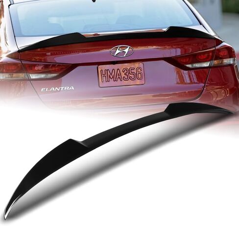 ترقب مواد ABS المضبوطة على طراز V-Strunk Lid Spoiler Wing متوافق مع 2017-2018 Hyundai Elantra ، والملحقات الخارجية ، وأجزاء استبدال أدوات الجسم التلقائي (ألياف الكربون مرسومة) in Kuwait