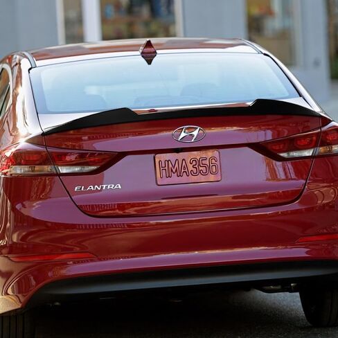 ترقب مواد ABS المضبوطة على طراز V-Strunk Lid Spoiler Wing متوافق مع 2017-2018 Hyundai Elantra ، والملحقات الخارجية ، وأجزاء استبدال أدوات الجسم التلقائي (ألياف الكربون مرسومة) in Kuwait