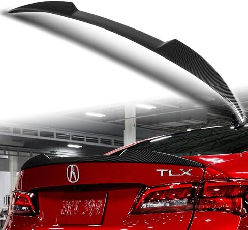 Q1-TECH, ABS Rear Trunk Lip Wing Spoiler Compatible with 2015-2020 Acura TLX, Rear Wing Replacement Trunk Boot Rear Spoiler, 2016 2017 2018 2019 (Matt Black) in Saudi Arabia