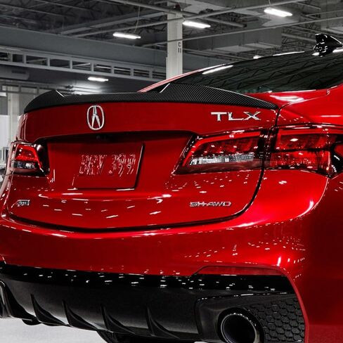 Q1-TECH, ABS Rear Trunk Lip Wing Spoiler Compatible with 2015-2020 Acura TLX, Rear Wing Replacement Trunk Boot Rear Spoiler, 2016 2017 2018 2019 (Matt Black) in Saudi Arabia