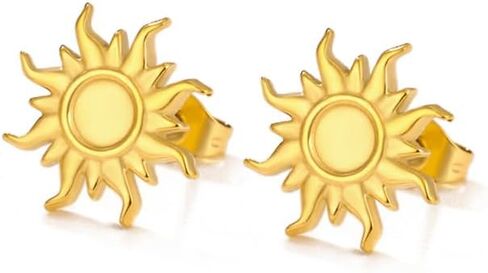 Dainty Tiny Sun Stud Earrings Sensitive Ears Stainless Steel Minimalist Sunshine Cartilage Tragus Hypoallergenic Piercing Studs Fashion Statement Jewelry Birthday Graduation Gifts For Women Men in Saudi Arabia