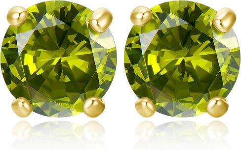 Earrings for Women, S925 Sterling Silver Birthstone Round Studs Earring for Girlfriend Wife, Anniversary Birthday Christmas Valentines Mothers Day Gifts Jewelry for Womens Wife Her Mom in Saudi Arabia