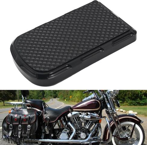 غطاء لوحة دواسة الفرامل بديل ل Harley Softail Heritage Springer Fit Fat Boy Deluxe Flstn Road King Flhr Road Glide Fltr Pads (Black) in Saudi Arabia