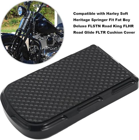 غطاء لوحة دواسة الفرامل بديل ل Harley Softail Heritage Springer Fit Fat Boy Deluxe Flstn Road King Flhr Road Glide Fltr Pads (Black) in Saudi Arabia