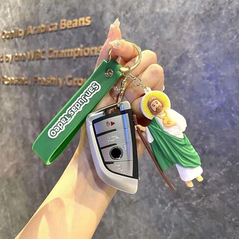 Our Lady Of Jesus Keychain - Cute Cartoon Wristband Keychain, Suitable for Backpack Pendants, Handbags, Cars, Keys in Kuwait