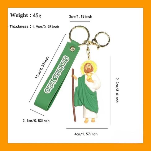 Our Lady Of Jesus Keychain - Cute Cartoon Wristband Keychain, Suitable for Backpack Pendants, Handbags, Cars, Keys in Kuwait