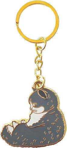 سلسلة مفاتيح القطط البريطانية شونكي مع جودغي بومباستيك جانبي - in Kuwait