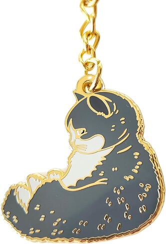 سلسلة مفاتيح القطط البريطانية شونكي مع جودغي بومباستيك جانبي - in Kuwait