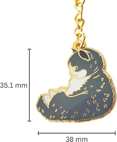 سلسلة مفاتيح القطط البريطانية شونكي مع جودغي بومباستيك جانبي - in Kuwait