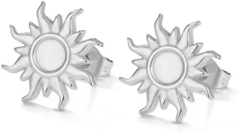 Dainty Tiny Sun Stud Earrings Sensitive Ears Stainless Steel Minimalist Sunshine Cartilage Tragus Hypoallergenic Piercing Studs Fashion Statement Jewelry Birthday Graduation Gifts For Women Men in Saudi Arabia