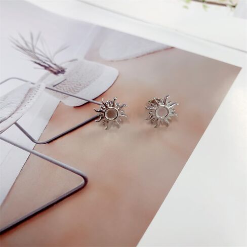 Dainty Tiny Sun Stud Earrings Sensitive Ears Stainless Steel Minimalist Sunshine Cartilage Tragus Hypoallergenic Piercing Studs Fashion Statement Jewelry Birthday Graduation Gifts For Women Men in Saudi Arabia