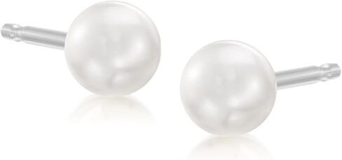 Ross-Simons 4-8mm Cultured Pearl Jewelry Set: 5 Pairs Of Stud Earrings With Sterling Silver in Saudi Arabia