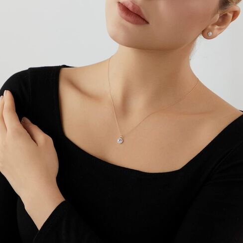 10K or 14K Real Solid Gold Halo Earrings for Women | White or Yellow Gold Halo Round Cut Studs | 0.5 to 3 Carat Cubic Zirconia CZ Simulated Diamond in Kuwait