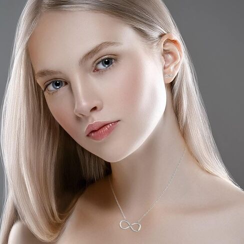 Infinity Earrings for women in 18K Gold Plated or 925 Sterling Silver Plated Rhodium I Trendy Heart Studs Earrings for teen girl I Love Friendship Jewelry I Statement Earrings I The Summer I Turned Pretty Infinity Earrings Gift for Women in Kuwait