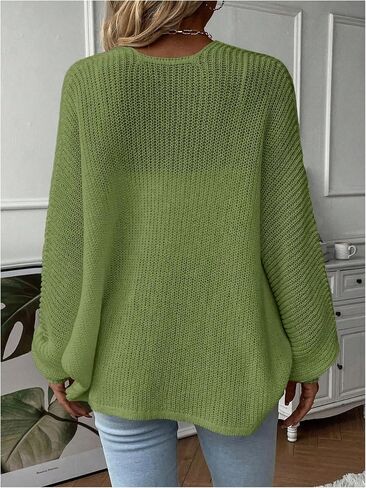 SOLY HUX Women's Open Front Fall Cardigan Sweater Lightweight Knit Oversized Shrug Jacket Outerwear in Saudi Arabia