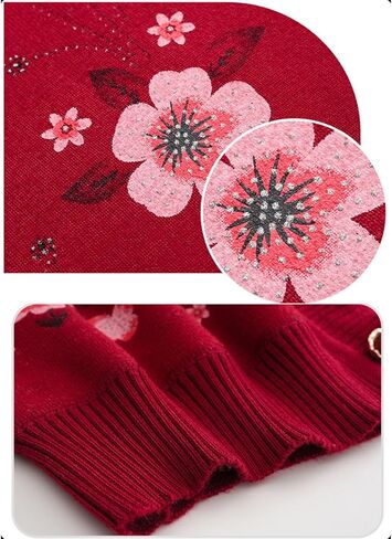 Middle-Aged Elderly Women Cardigans Knitted Sweater Long Sleeve Tops Seniors Ladies Grandma Thick Velvet Top Jacket in Saudi Arabia