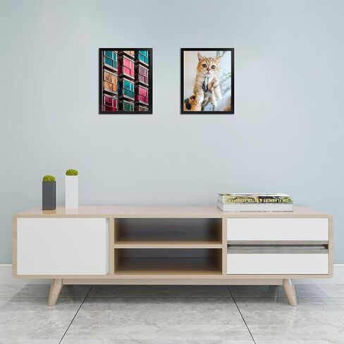 AUEAR, 8x10 Picture Frames 2 Pack, for 5x7 with Mat or 8 by 10 Gallery Wall Frame Tabletop Vertical Horizontal Display (8x10, Walnut, 2-Pack) in Saudi Arabia