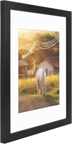 AUEAR, 8x10 Picture Frames 2 Pack, for 5x7 with Mat or 8 by 10 Gallery Wall Frame Tabletop Vertical Horizontal Display (8x10, Walnut, 2-Pack) in Saudi Arabia
