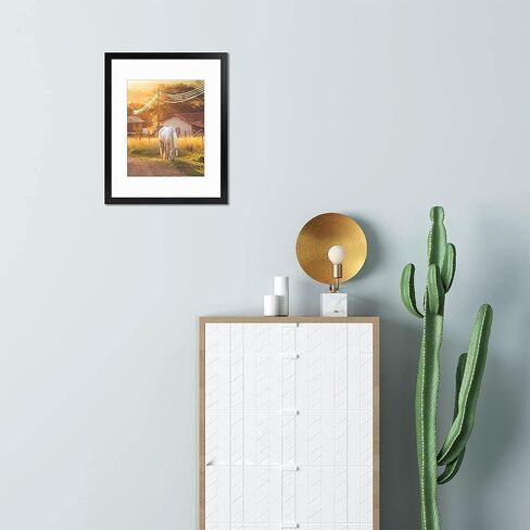 AUEAR, 8x10 Picture Frames 2 Pack, for 5x7 with Mat or 8 by 10 Gallery Wall Frame Tabletop Vertical Horizontal Display (8x10, Walnut, 2-Pack) in Saudi Arabia