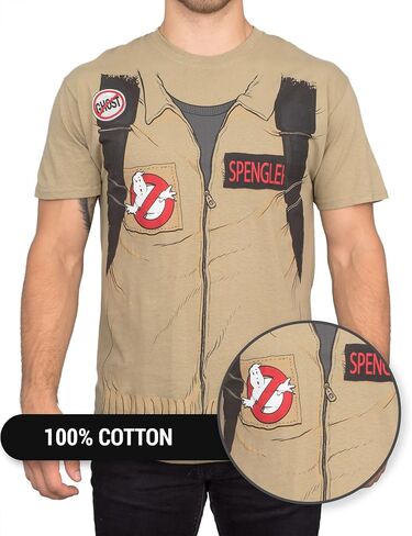 Ghostbusters Halloween Costume Cosplay Adult Short Sleeve T-shirt with Back Print in Kuwait