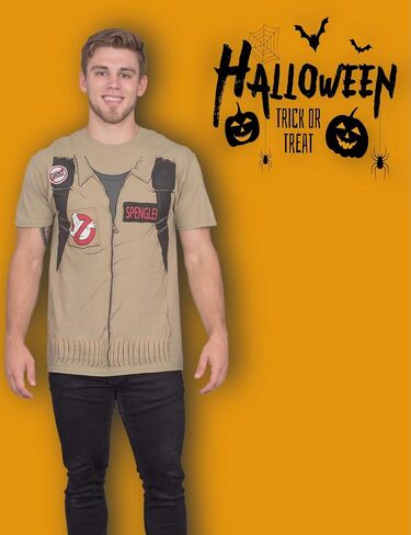 Ghostbusters Halloween Costume Cosplay Adult Short Sleeve T-shirt with Back Print in Kuwait