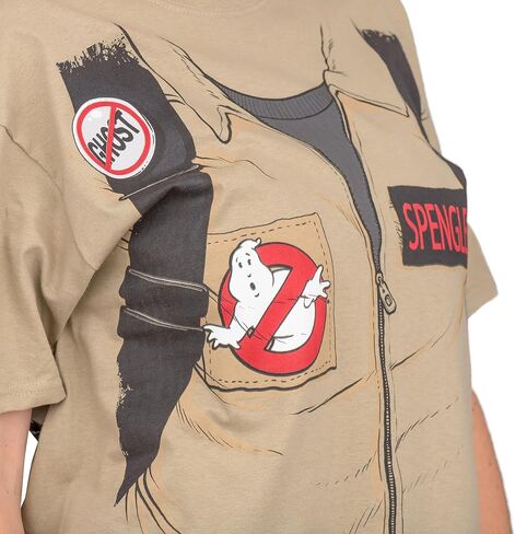 Ghostbusters Halloween Costume Cosplay Adult Short Sleeve T-shirt with Back Print in Kuwait