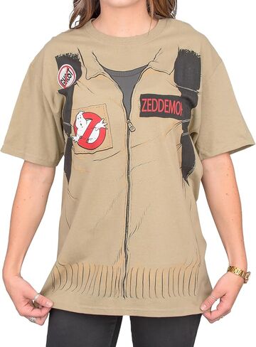 Ghostbusters Halloween Costume Cosplay Adult Short Sleeve T-shirt with Back Print in Kuwait