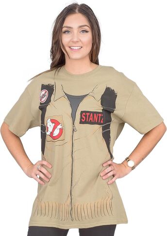 Ghostbusters Halloween Costume Cosplay Adult Short Sleeve T-shirt with Back Print in Kuwait