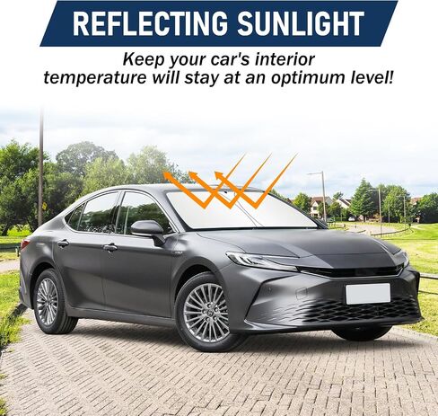 Windshield Sun Shade for Toyota RAV4 2019-2024 2025 SUV Crossover, LE XLE Premium Limited XSE Hybrid Adventure, Car Front Window Covers Sun Visor Blocks UV Rays Sunshade for Toyota RAV4 Accessories in Saudi Arabia