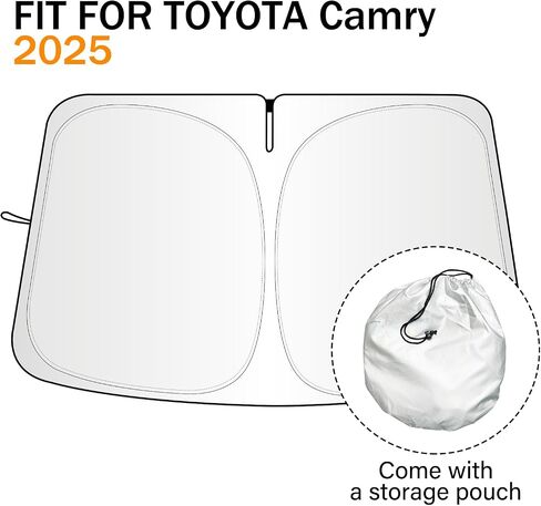 Windshield Sun Shade for Toyota RAV4 2019-2024 2025 SUV Crossover, LE XLE Premium Limited XSE Hybrid Adventure, Car Front Window Covers Sun Visor Blocks UV Rays Sunshade for Toyota RAV4 Accessories in Saudi Arabia