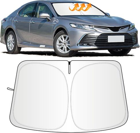 Windshield Sun Shade for Toyota RAV4 2019-2024 2025 SUV Crossover, LE XLE Premium Limited XSE Hybrid Adventure, Car Front Window Covers Sun Visor Blocks UV Rays Sunshade for Toyota RAV4 Accessories in Saudi Arabia