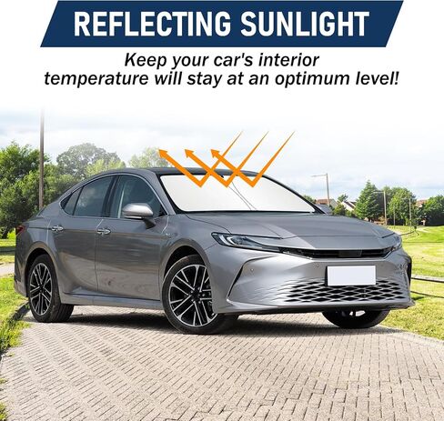 Windshield Sun Shade for Toyota RAV4 2019-2024 2025 SUV Crossover, LE XLE Premium Limited XSE Hybrid Adventure, Car Front Window Covers Sun Visor Blocks UV Rays Sunshade for Toyota RAV4 Accessories in Saudi Arabia