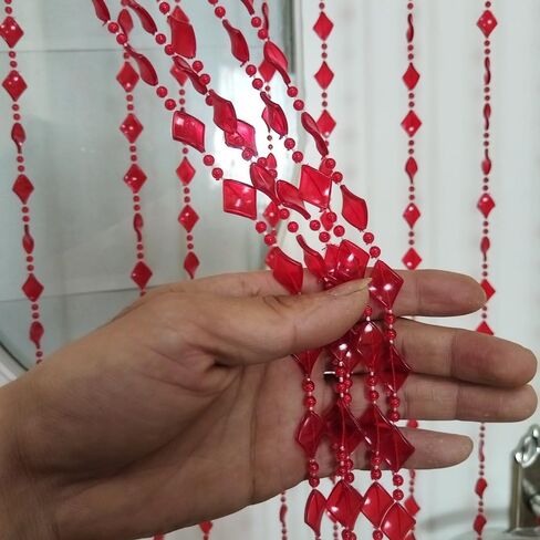 AVE Splited Startain Mostainways Acrylic Hanging Door Beads String Stertains Tassel Room Divider Decord Decore for Doorwway Window Room Wedding 050-F-G (39 × 76.8 Inch) (Coffee) in Kuwait