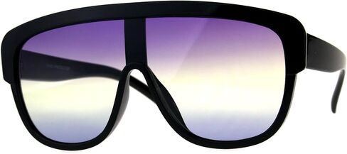 Oversized Sunglasses Arched Top Futuristic Shield Frame Gradient Lens UV400 in Saudi Arabia