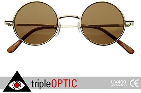 zeroUV Small Retro-Vintage Style Lennon Inspired Round Metal Circle Sunglasses in Saudi Arabia