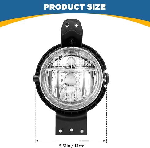 TOPUS Pair Fog Lights for 2011-2016 Mini Cooper Countryman Paceman R60 R61 Front Bumper Fog Lamp W/O BULBS Left Driver & Right Passenger Side Clear Lens OEM Replacement 63179802163,faros antiniebla in Saudi Arabia