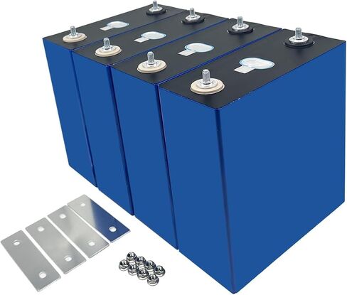 Nojoke 4 Pack 3.2v 280ah LifePo4 Lithium Prismatic Battion Cell ، بطارية فوسفات الحديد الليثيوم A ، 5000 دورة حياة وعمر 10 سنوات ، لنظام تخزين الطاقة الشمسية DIY ، البحرية ، RV in Saudi Arabia