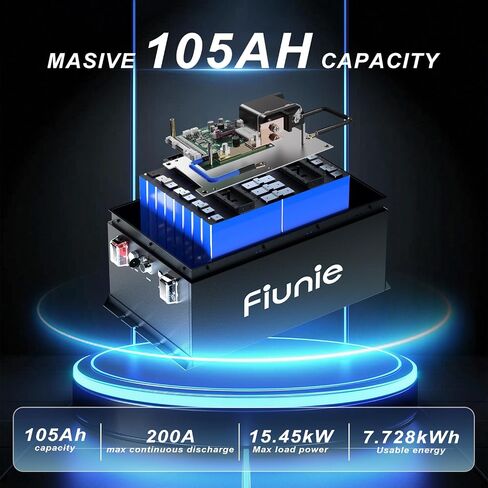 72V (73.6V) 105Ah Lithium Golf Cart Battery, 72V Lithium Battery, Peak Current 1000A with 200A Bluetooth BMS, Up to 8000+ Deep Cycles Perfect for Club cart, EZGO, YAMAHA, ICON, MOKE,STAR EV in Saudi Arabia