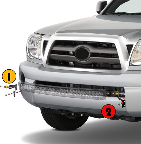 Dasen 32" 180W LED Light Bar & Front Hidden Bumper Grille Lighting Mount Brackets Control Wiring Kit Compatible with Toyota Tacoma 2016-2023 in Saudi Arabia