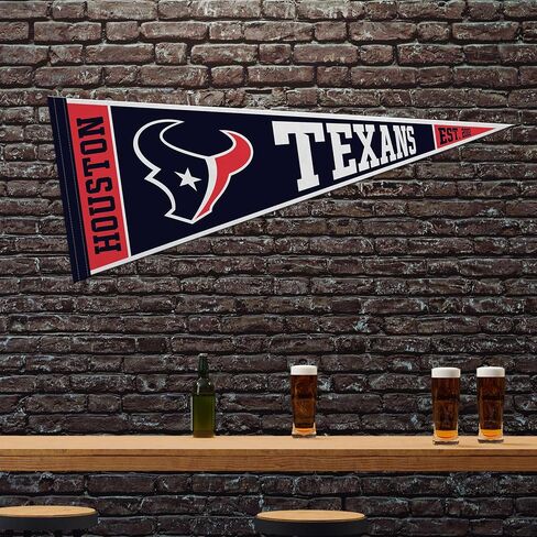 Rico Industries NFL Football Houston Texans Rally 12" x 30" Felt Wall Décor Pennant - Great for Home/Bed Room/Man Cave Décor in Saudi Arabia