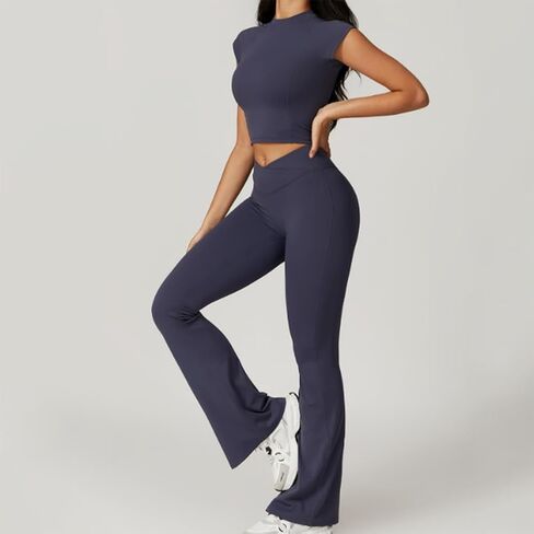 Women Yoga Fitness Gym Clothing Yoga Active Wear Set Breathable 2 Piece in Saudi Arabia