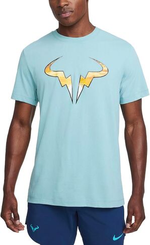 Nike Men's Court Dri-FIT Rafa Short Sleeve T-Shirt L Blue in Saudi Arabia