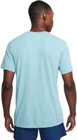 Nike Men's Court Dri-FIT Rafa Short Sleeve T-Shirt L Blue in Saudi Arabia