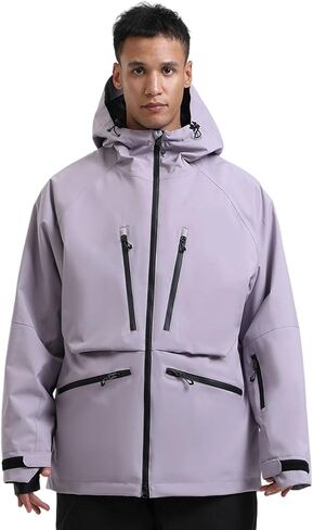 IMPHUT رجل على الجليد سترة فضفاض المرأة سترة تزلج معزولة مقاوم للماء يندبروف الثلوج ملابس خارجية الشتاء معطف مقنع in Kuwait