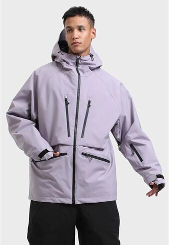 IMPHUT رجل على الجليد سترة فضفاض المرأة سترة تزلج معزولة مقاوم للماء يندبروف الثلوج ملابس خارجية الشتاء معطف مقنع in Kuwait