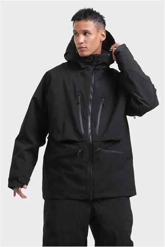 IMPHUT Mens Snowboard Jacket Baggy Womens Ski Jacket Insulated Waterproof Windproof Snow Outerwear Winter Hooded Coat in Kuwait