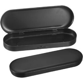 uxcell 4 Pcs Metal Tin Box Container, 6.9x2.4x0.7 Inch Oval Empty Hinged Lid Box Mini Portable Storage Containers for Candy Drawing Pin Crafts, Black in Kuwait