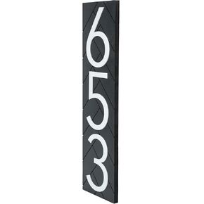 Discovered Designs – 20" Custom Address Number Sign - Black or White – Vertical or Horizontal – Made in USA (Black 20 inch Vertical) - House Numbers for Outside Modern in Saudi Arabia