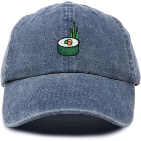 DALIX Sushi Roll Embroidered Maki Cotton Dad Hat Baseball Cap Adjustable Womens in Saudi Arabia